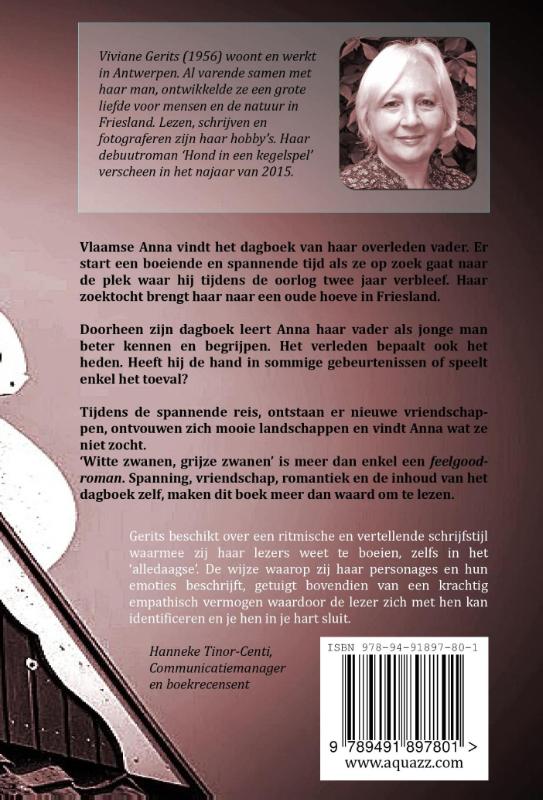 Achterkant van Witte zwanen, grijze zwanen