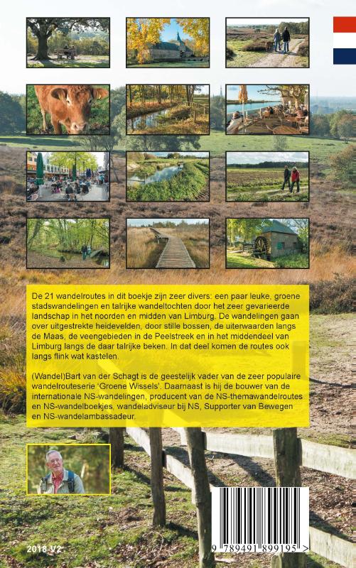 Achterkant van Provinciewandelgids Limburg noord en midden