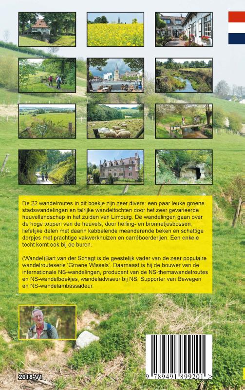 Achterkant van Provinciewandelgids Limburg Zuid
