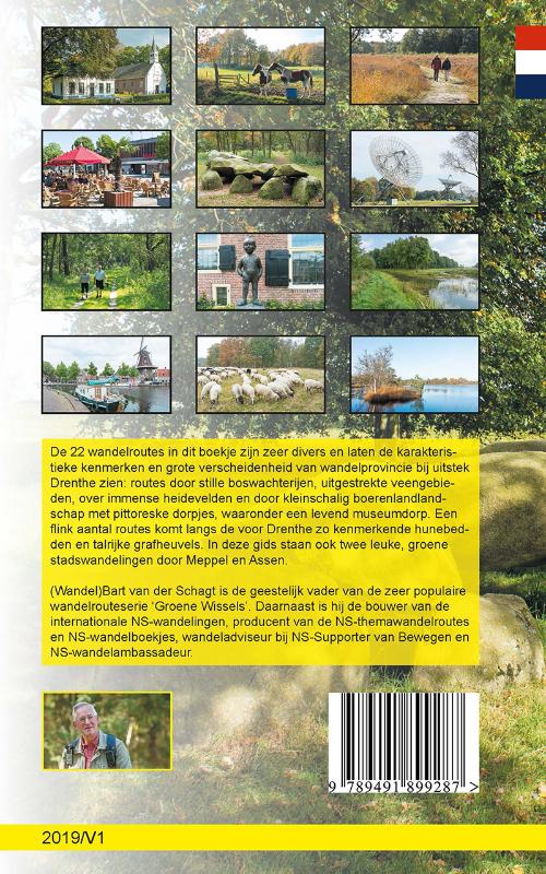 Achterkant van Provinciewandelgids Drenthe