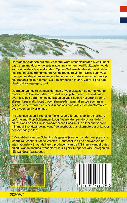 Achterkant van Wandelgids Waddeneilanden
