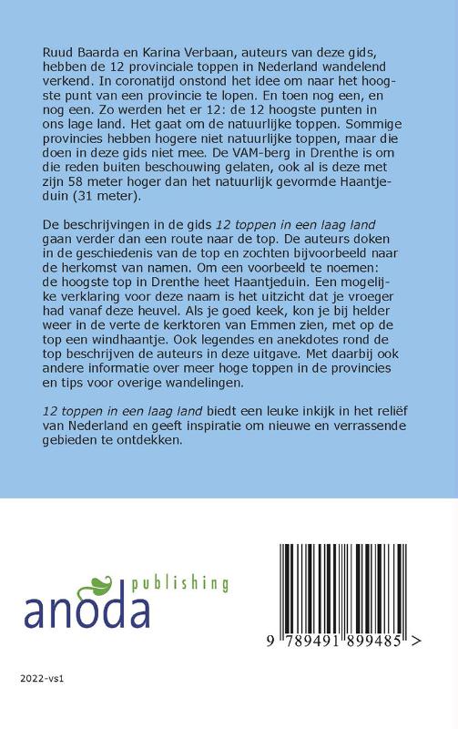 Achterkant van 12 toppen in een laag land