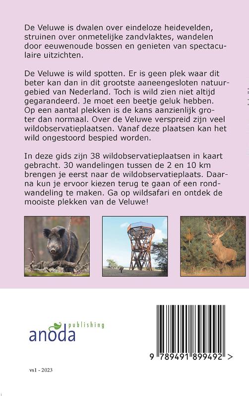 Achterkant van Wildwandelingen op de Veluwe