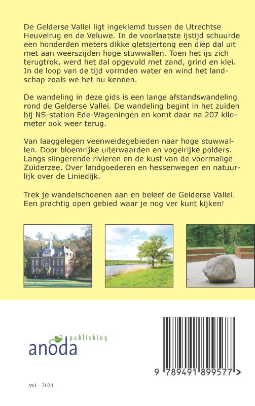 Achterkant van Wandelen door de Gelderse Vallei