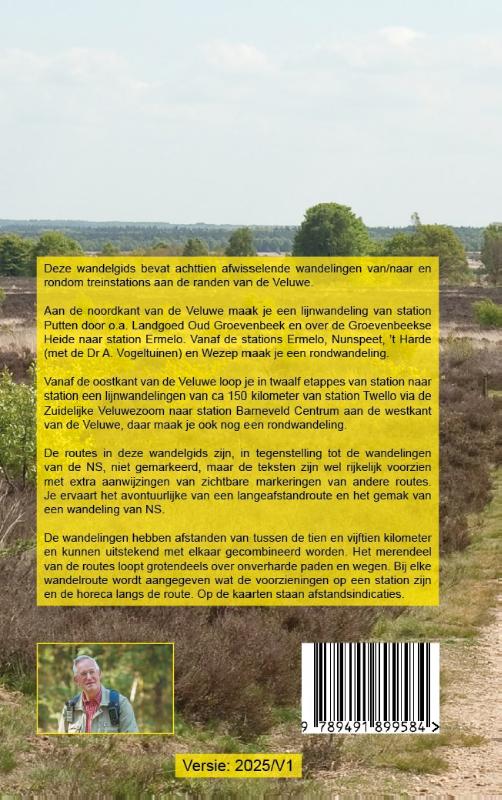 Achterkant van 18 stationswandelingen rondom de Veluwe