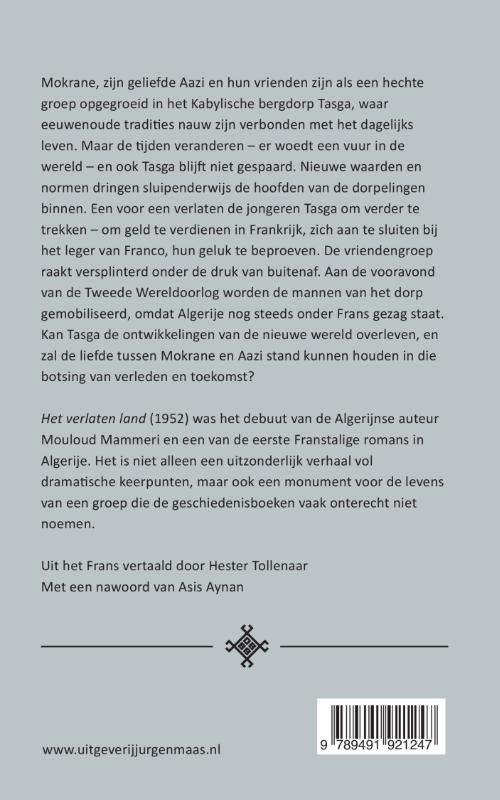 Achterkant van Het verlaten land