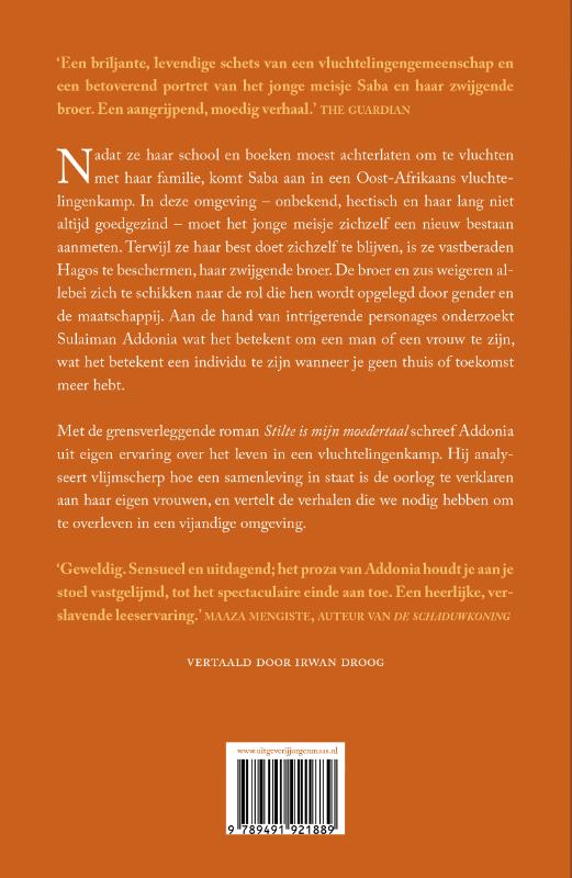 Achterkant van Stilte is mijn moedertaal