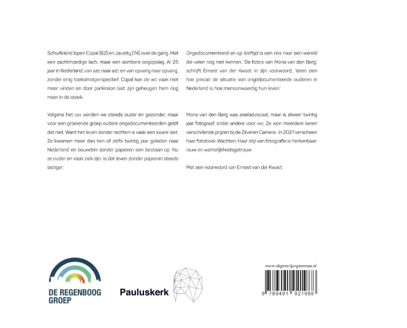 Achterkant van Ongedocumenteerd en op leeftijd