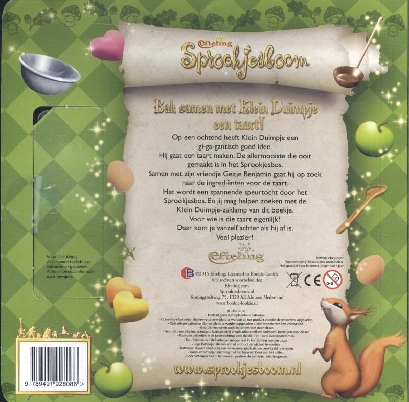 Achterkant van Klein Duimpje