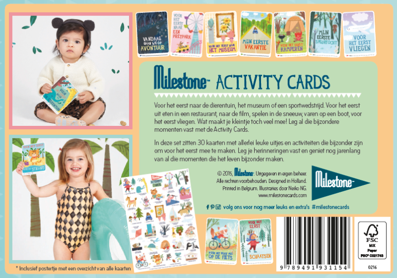 Achterkant van Activity photo cards original