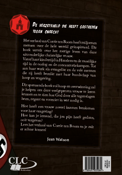 Achterkant van Corrie ten Boom