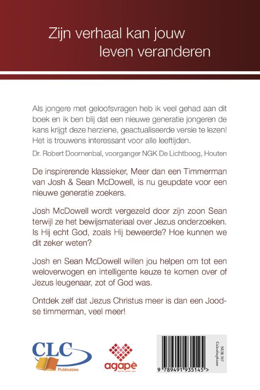 Achterkant van Meer dan een timmerman