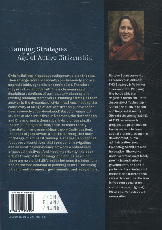 Achterkant van Planning strategies in an age of active citizenship
