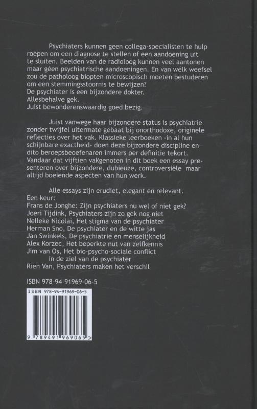 Achterkant van Psychiaters zijn niet gek