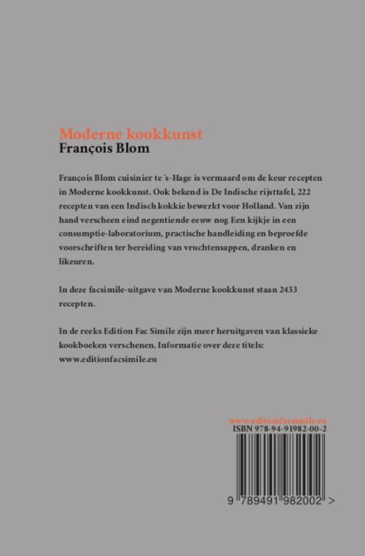 Achterkant van Moderne kookkunst