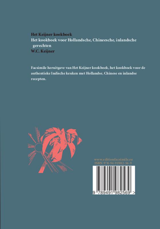 Achterkant van Het Keijner kookboek