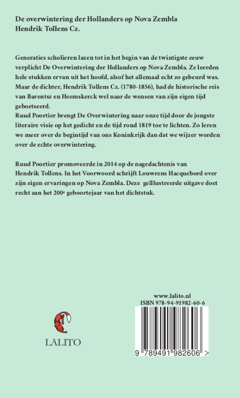 Achterkant van De overwintering der Hollanders op Nova Zembla