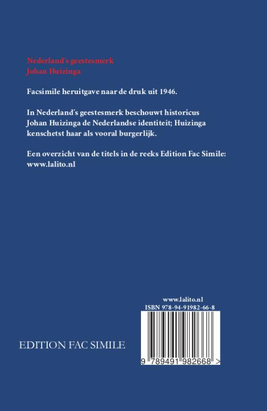 Achterkant van Nederland’s geestesmerk