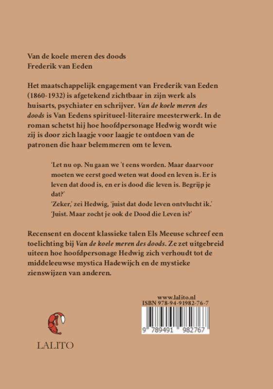 Achterkant van Van de koele meren des doods