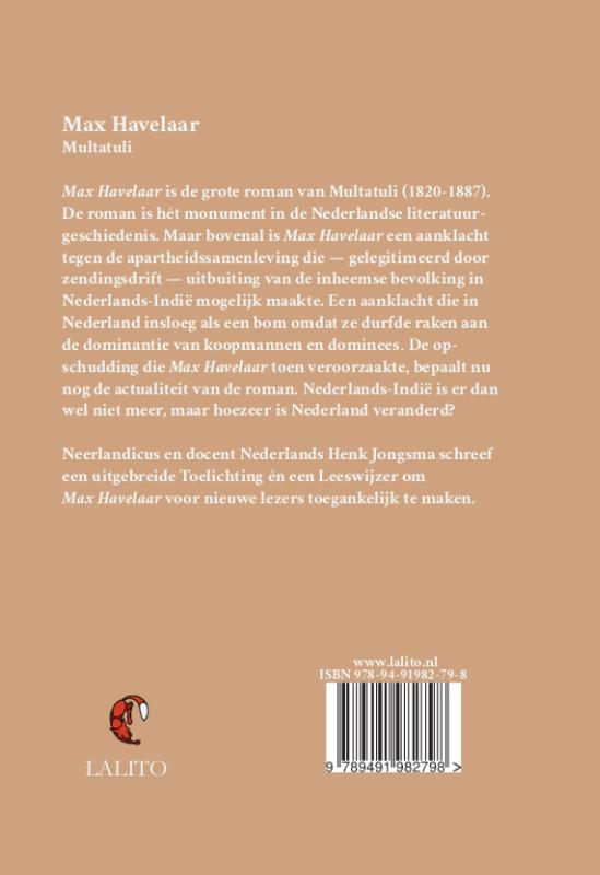 Achterkant van Max Havelaar