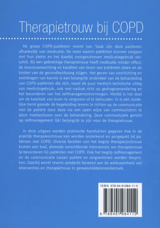 Achterkant van Therapietrouw bij COPD
