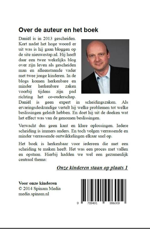 Achterkant van Voor onze kinderen