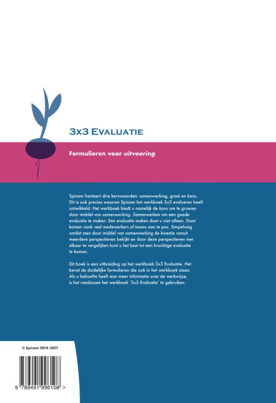 Achterkant van 3x3 evaluatie