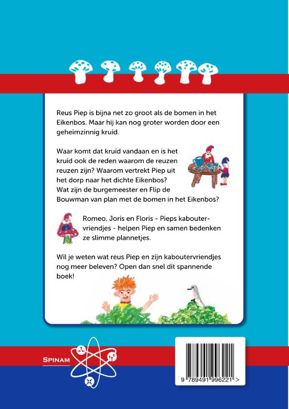 Achterkant van De avonturen van reus Piep