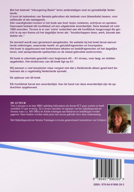 Achterkant van Inburgering Basis A0 - A1