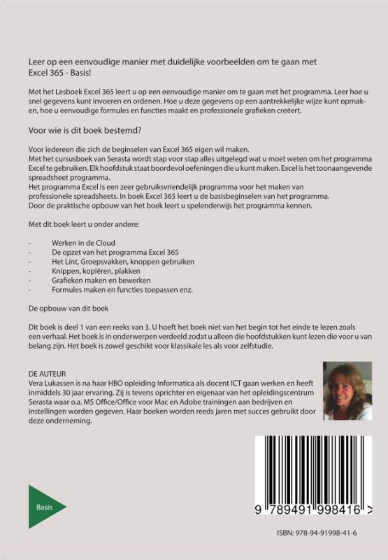 Achterkant van Excel 365 Basis