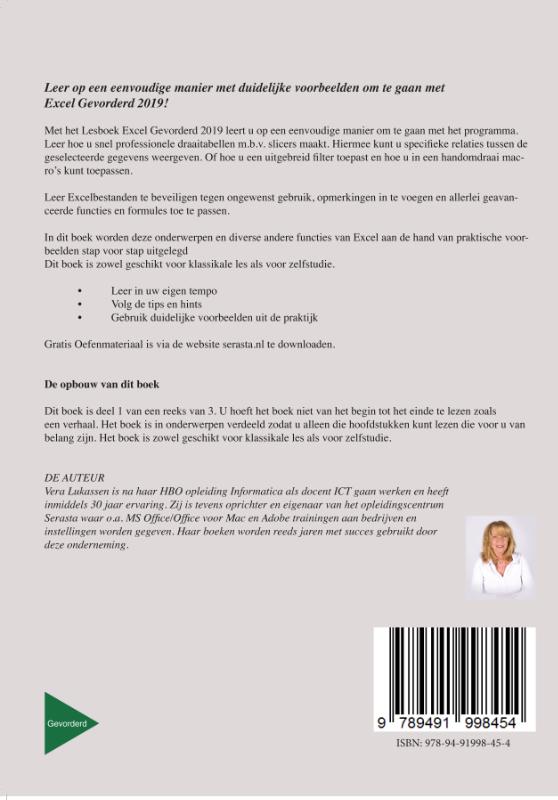 Achterkant van Excel 2019 Gevorderd