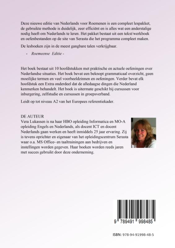 Achterkant van Nederlands voor Roemenen