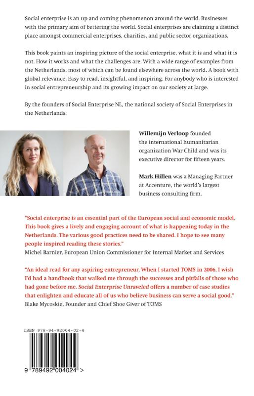 Achterkant van Social enterprise unraveled