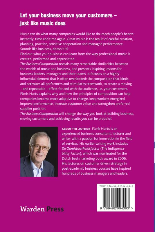 Achterkant van The business composition