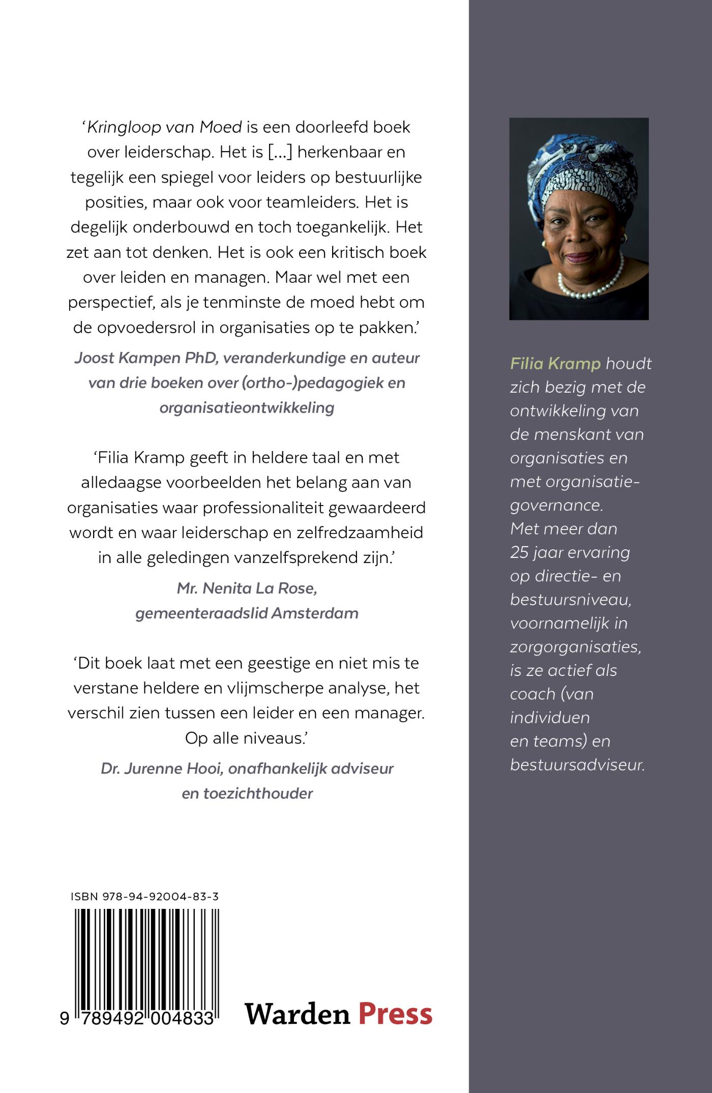 Achterkant van Kringloop van Moed
