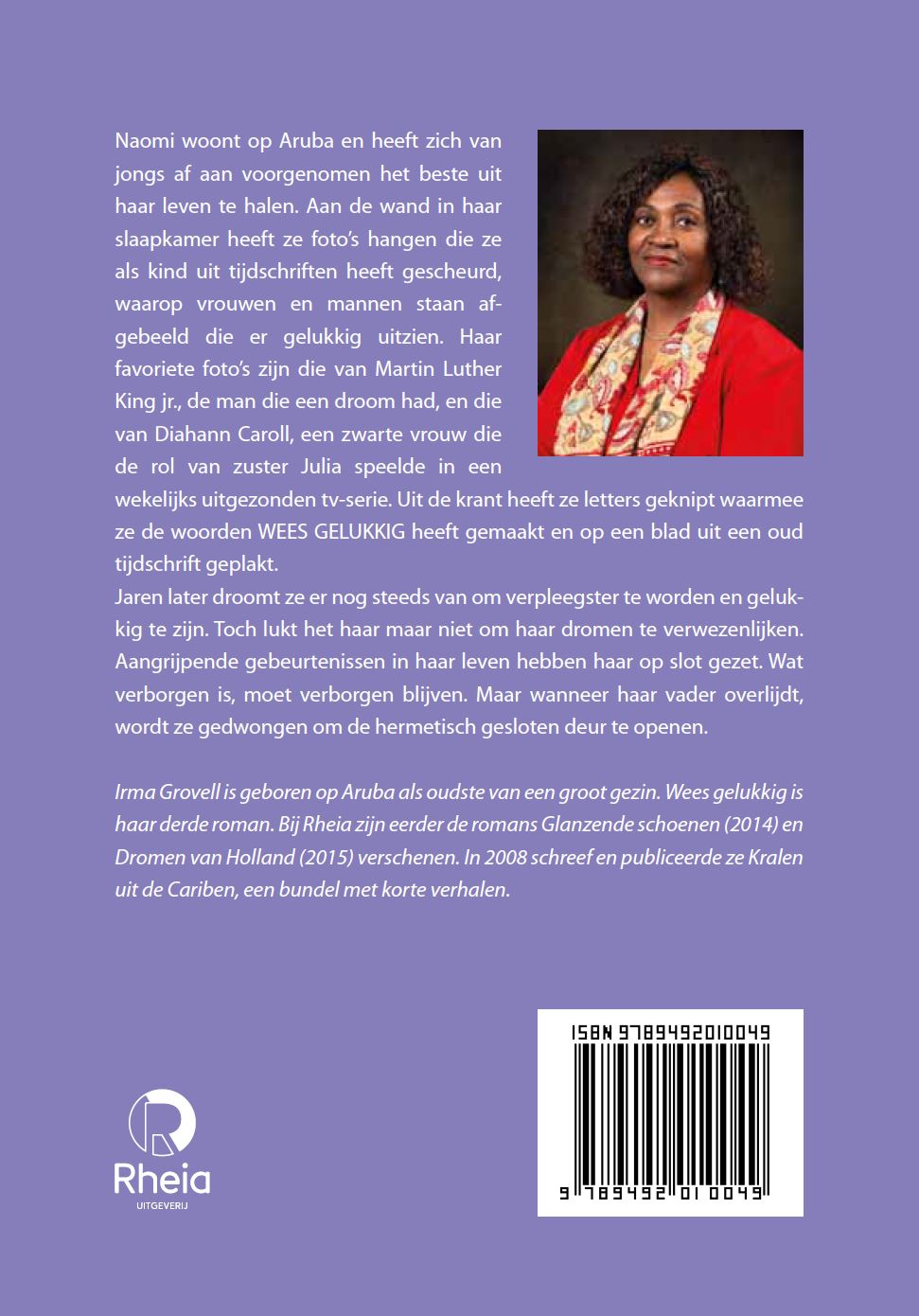 Achterkant van Wees gelukkig