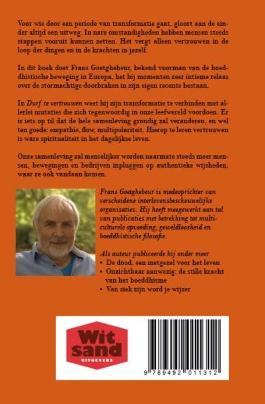 Achterkant van Durf te vertrouwen