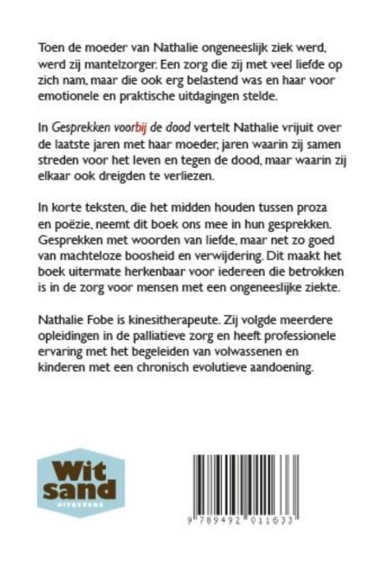 Achterkant van Gesprekken voorbij de dood