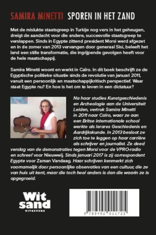 Achterkant van Sporen in het zand