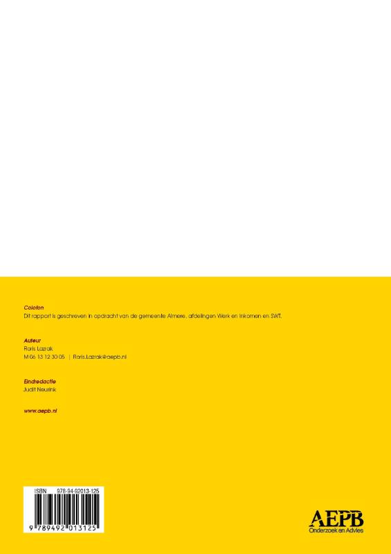 Achterkant van Managementsamenvatting: Samenwerken voor burgers