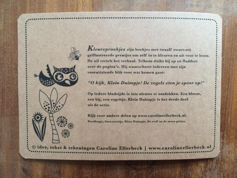 Achterkant van Klein Duimpje (3 stuks)