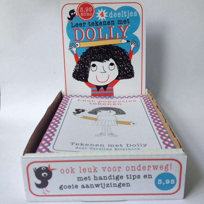 Achterkant van Dollyboekjes mixdoos 20 stuks (met display)