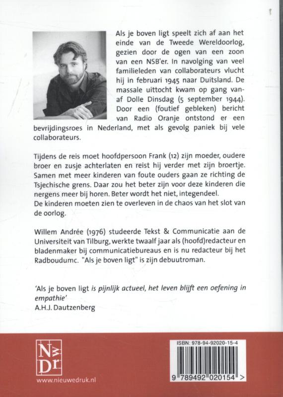 Achterkant van Als je boven ligt