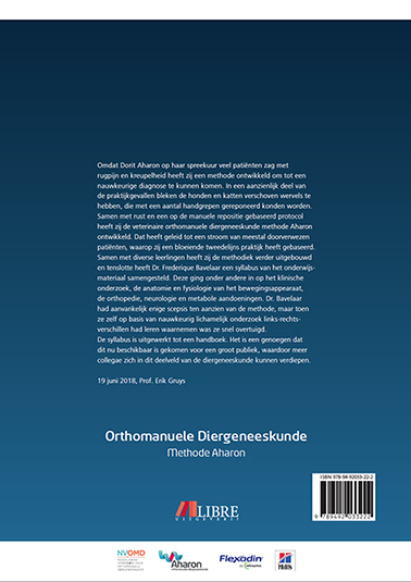 Achterkant van Orthomanuele diergeneeskunde