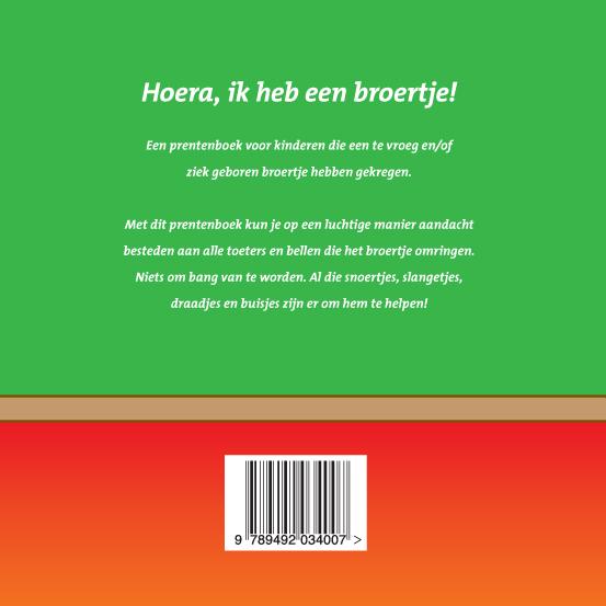 Achterkant van Hoera, ik heb een broertje!