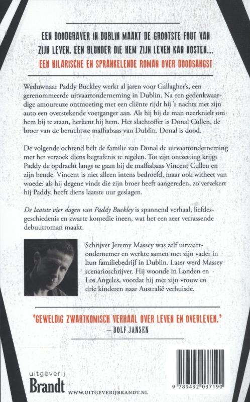 Achterkant van De laatste vier dagen van Paddy Buckley