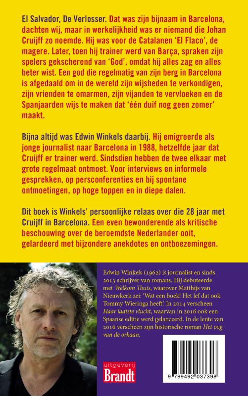 Achterkant van Johan Cruijff in Barcelona