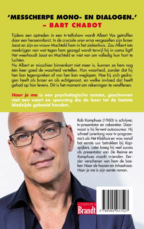 Achterkant van Hoor je me