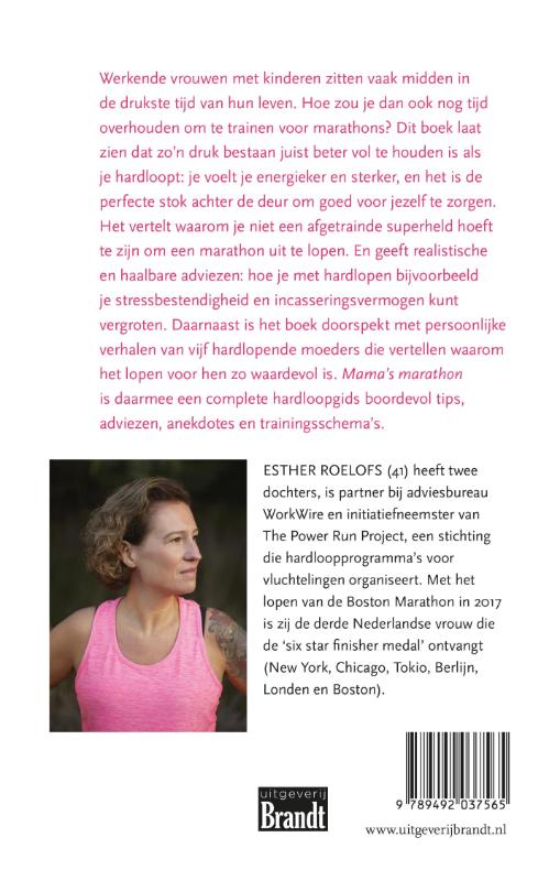 Achterkant van Mama's marathon