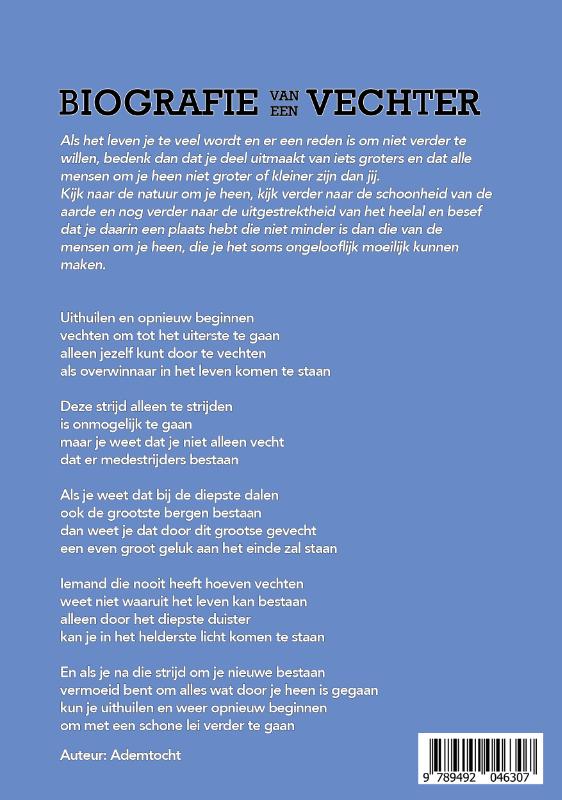 Achterkant van Biografie van een vechter